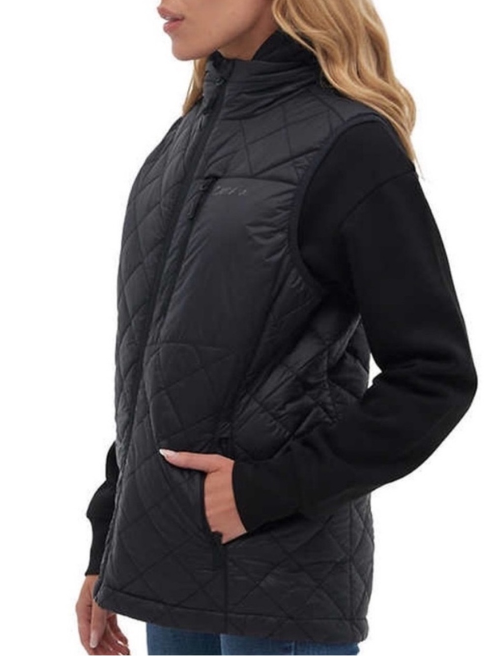 Bench Black Quilted Travel Vest Small